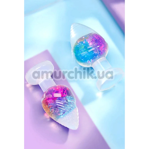 Анальна пробка Rainbow Silicone Anal Plug Medium, райдужна
