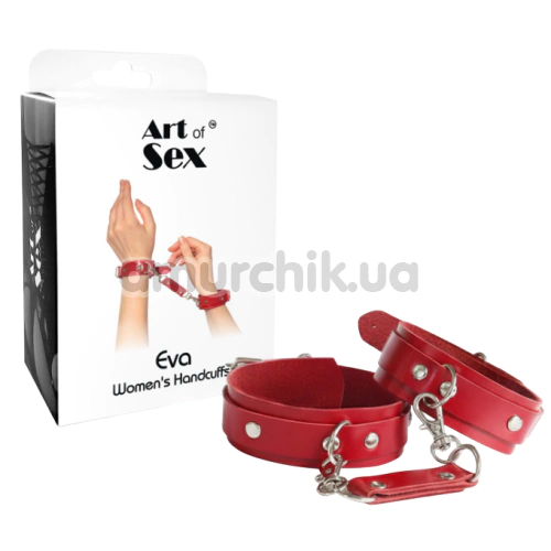 Фіксатори для рук Art of Sex Eva Leather, червоні