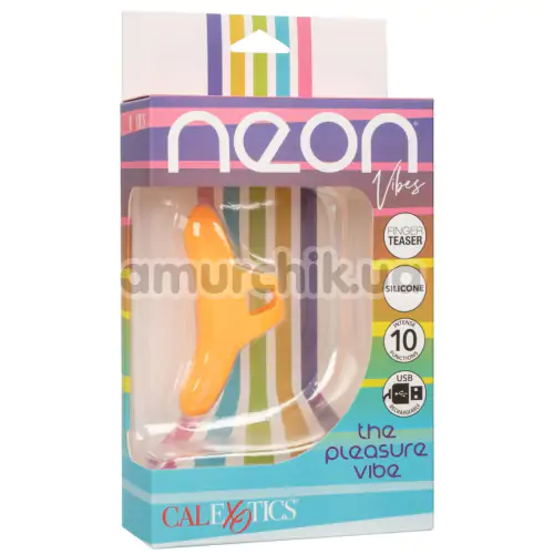 Вибратор на палец Neon Vibes The Pleasure Vibe, оранжевый