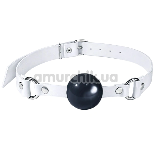 Кляп Feral Feelings Silicon Ball Gag, чорно-білий - Фото №1