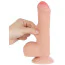 Фаллоимитатор Sliding-Skin Dual Layer Dong 7 с закрытой головкой, телесный - Фото №6