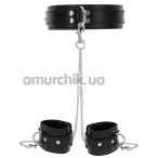 Нашийник з фіксаторами для рук Taboom Heavy Collar and Wrist Cuffs, чорний - Фото №1