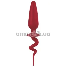 Анальная пробка Shove Up Silicone Butt Plug 4, красная - Фото №1