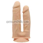 Двойной фаллоимитатор Real Love Double Penetrator, телесный - Фото №1