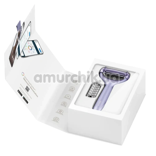 Массажер-роллер для лица и тела с микроиглами Geske MicroNeedle Face & Body Roller 8 in 1, сиреневый
