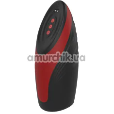 Мастурбатор с вибрацией и подогревом Mr. Pleasure Heating Suck Machine, черно-красный - Фото №1