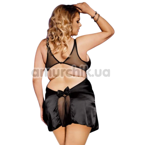 Комплект Sunspice 71213, черный: пеньюар + трусики-стринги