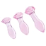 Набор анальных пробок Glaze Glass Rosebud Anal Training Set, розовый - Фото №2