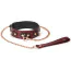 Ошейник с поводком Liebe Seele Wine Red Leather Collar with Chain Leash, бордовый - Фото №1