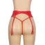 Комплект Star Night Lace Garter Belt Mesh, красный: пояс для чулок + трусики-стринги - Фото №7