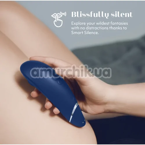 Симулятор орального секса для женщин Womanizer Premium 2, синий