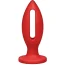 Анальна пробка Kink Lube Luge Premium Silicone Plug 4, червона - Фото №1