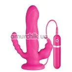 Вибратор Purrfect Silicone 3 ways Vibrator 6.5 inch, розовый - Фото №1