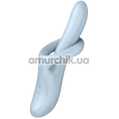 Вибратор c ротацией и подогревом Satisfyer Heat Flex 4, голубой - Фото №1