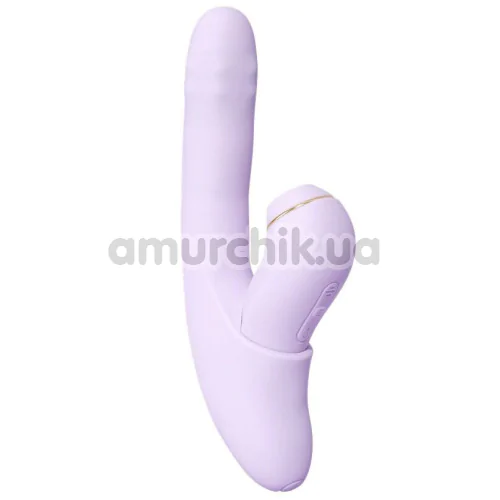 Вибратор с толчками, пульсацией и подогревом Svakom DuoGlow, фиолетовый