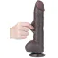 Фаллоимитатор Sliding-Skin Dual Layer Dong 9.5 с мошонкой, коричневый - Фото №6