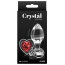 Анальна пробка з червоним кристалом Crystal Desires Heart M, прозора - Фото №3