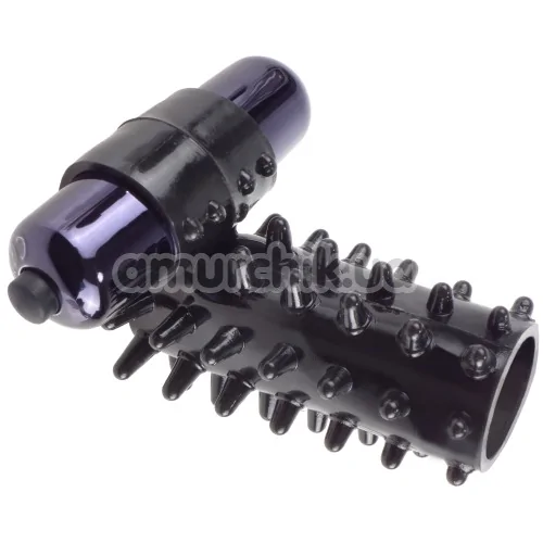 Насадка на пенис с вибрацией Fantasy C-Ringz Vibrating Super Sleeve, черная