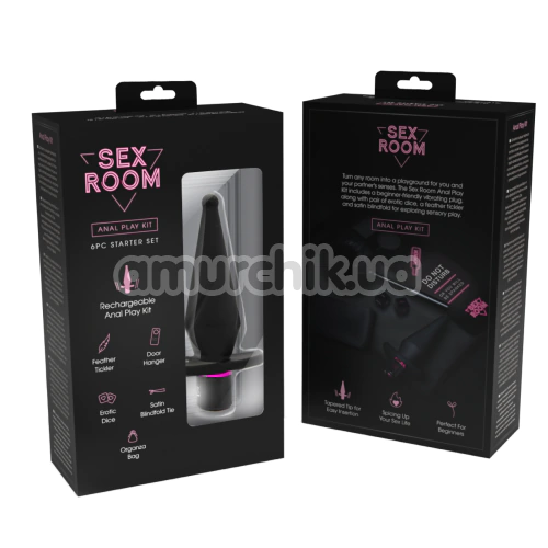 Набір секс-іграшок Sex Room Anal Play Kit, чорний