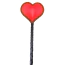Стек у вигляді сердечка DS Fetish Crop Heart With Crystals, чорно-червоний - Фото №3