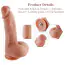 Фаллоимитатор-насадка Hismith 2-layers Silicone Flesh Dildo 8.3, коричневый - Фото №6