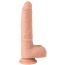 Вибратор с ротацией Virgite Realistics Vibrating & Rotating Realistic With Balls R9, телесный - Фото №1