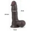 Фаллоимитатор LoveToy Sliding-Skin Dong 7.8, коричневый - Фото №6