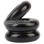 Эрекционное кольцо GK Power Dual Pleasure + Ring, черное - Фото №1