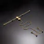 Затискачі для сосків і клітора Upko Double Bar Nipple Clamps and Clitoral Chain Set, золоті - Фото №3