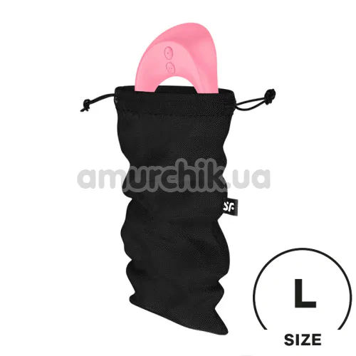 Чехол для хранения секс-игрушек Satisfyer Treasure Bag Size L, черный - Фото №1