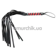 Флогер Argus Fetish Black Small Flogger, чорно-червоний - Фото №1