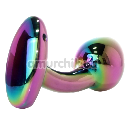 Анальная пробка Exclusivity Jewellery Multicolour Curved Plug M, радужная