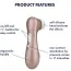 Симулятор орального сексу для жінок Satisfyer Pro 2, золотий - Фото №10