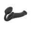 Безпасковий страпон Strap-On-Me Silicone Bendable Strap-On XL, чорний - Фото №2