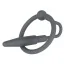 Уретральна вставка з кільцем Penis Plug With A Silicone Glans Ring, сіра - Фото №3