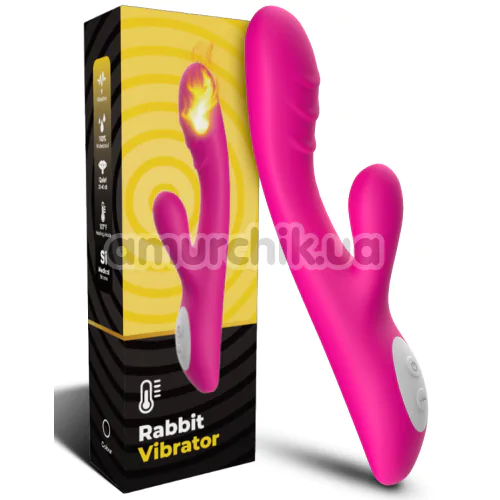 Вибратор с подогревом Boss Series Rabbit Vibrator Spark, розовый