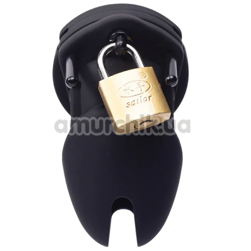 Пояс вірності Fantasy Fetish Silicone Cock Cage, чорний