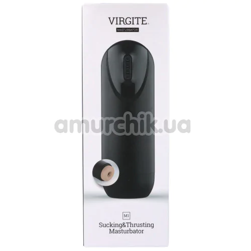 Анус-мастурбатор с вибрацией, толчками и всасыванием Virgite Sucking&Thrusting Masturbator M1, телесный