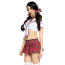 Костюм школьницы Leg Avenue Miss Prep School красный: топ + юбочка + бантики + галстук - Фото №5