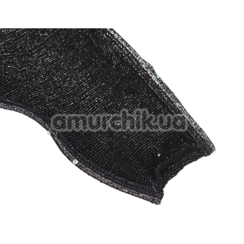 Боді Star Night Deep V Diamond Backless Bodysuit, чорне