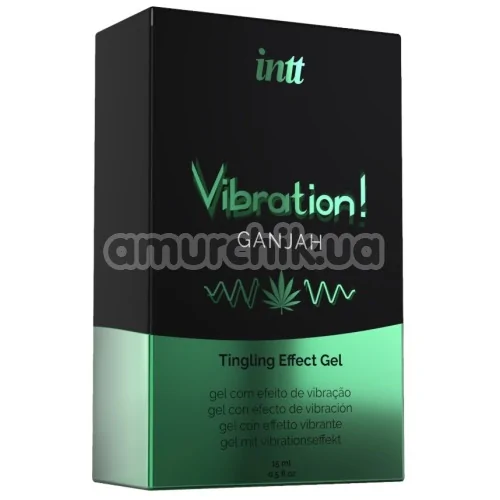 Возбуждающий гель с эффектом вибрации Intt Vibration Ganjah Tingling Effect Gel - ганжа, 15 мл