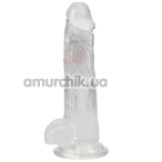 Вібратор з підсвіткою Realrock 8, прозорий - Фото №1