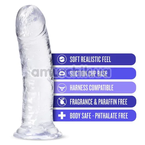 Фаллоимитатор B Yours Plus Roar N Ride 8, прозрачный