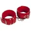Поножи sLash Leather Dominant Leg Cuffs, красные - Фото №1