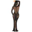 Платье Leg Avenue Lace and Net Bodycon Gown, черное - Фото №4