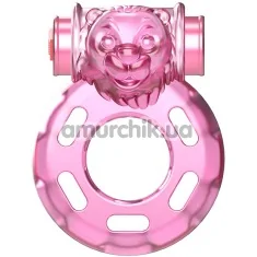 Віброкільце Vibration ring Bear Pink, рожеве - Фото №1