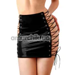 Спідниця вінілова Art of Sex Molly Velvet, чорна - Фото №1