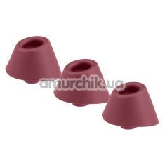 Набор насадок на симулятор орального секса для женщин Womanizer Inside Out, Duo (Size S), бордовый - Фото №1