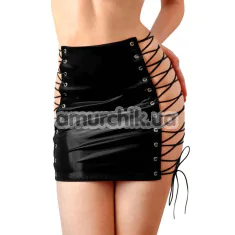 Спідниця вінілова Art of Sex Molly Velvet, чорна - Фото №1