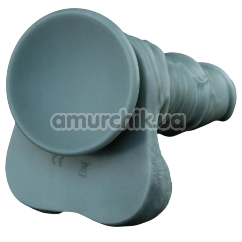 Вібратор з поштовхами Dual-Layered Silicone Nature Cock LV419201, синій